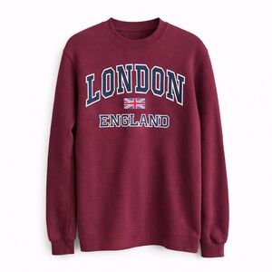 Vintage Maroon London England Sweatshirt